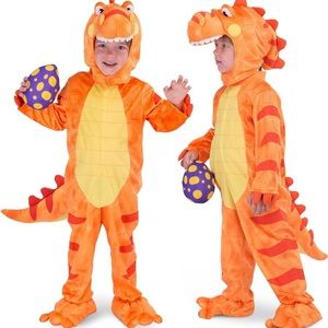 Realistic T-Rex Costume, Dinosaur Costume with Toy Egg for Kids